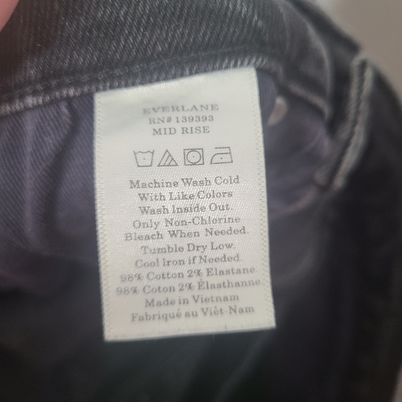 Everlane Mid Rise Skinny Ankle Washed Black Denim Jeans - Picture 8 of 8